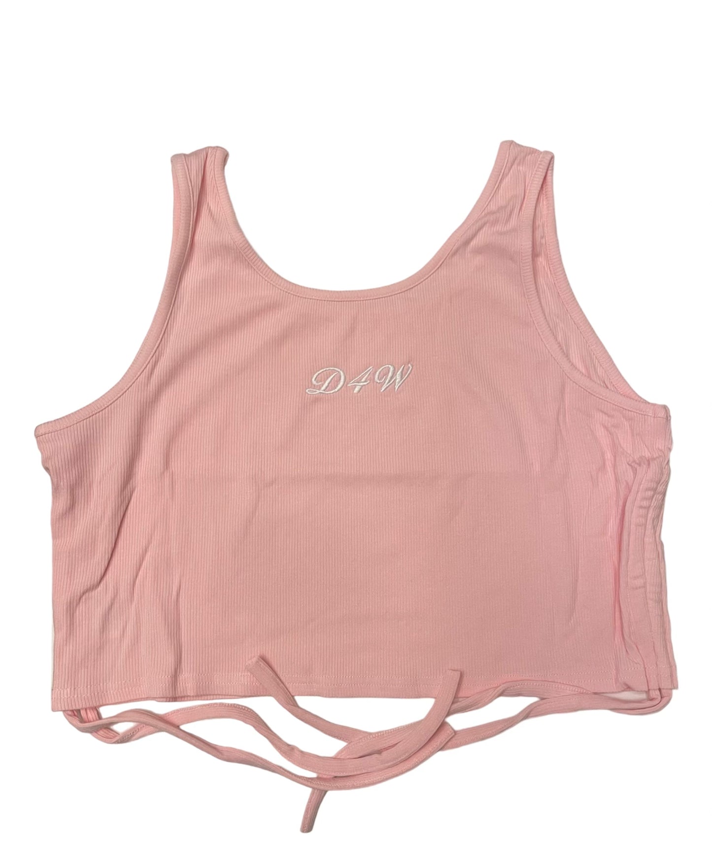 D4W Pink Cropped Tank Top