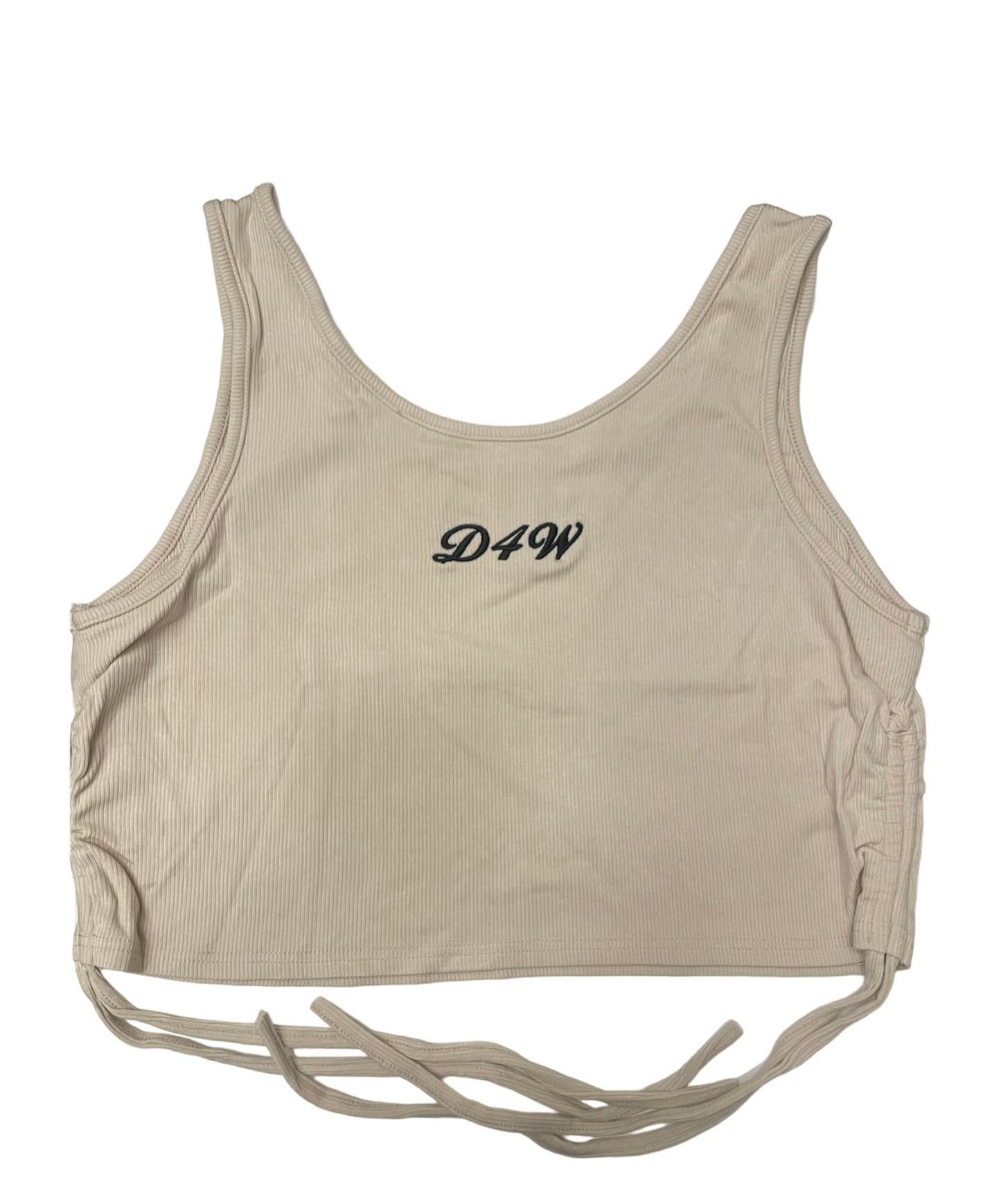 D4W Beige Cropped Tank Top