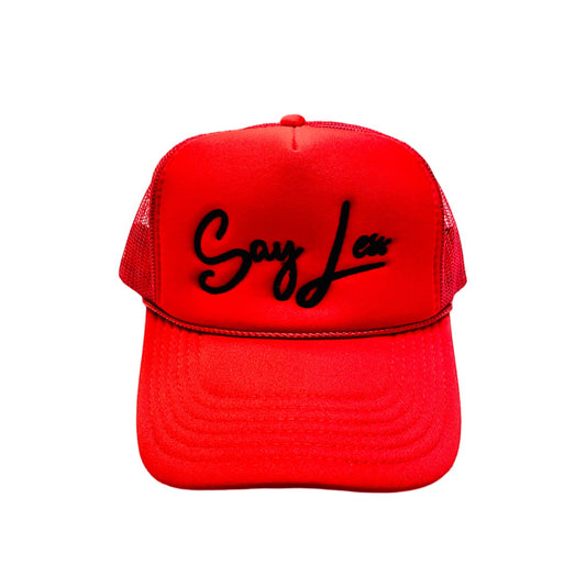 D4W Red & Black SayLess Trucker Hat