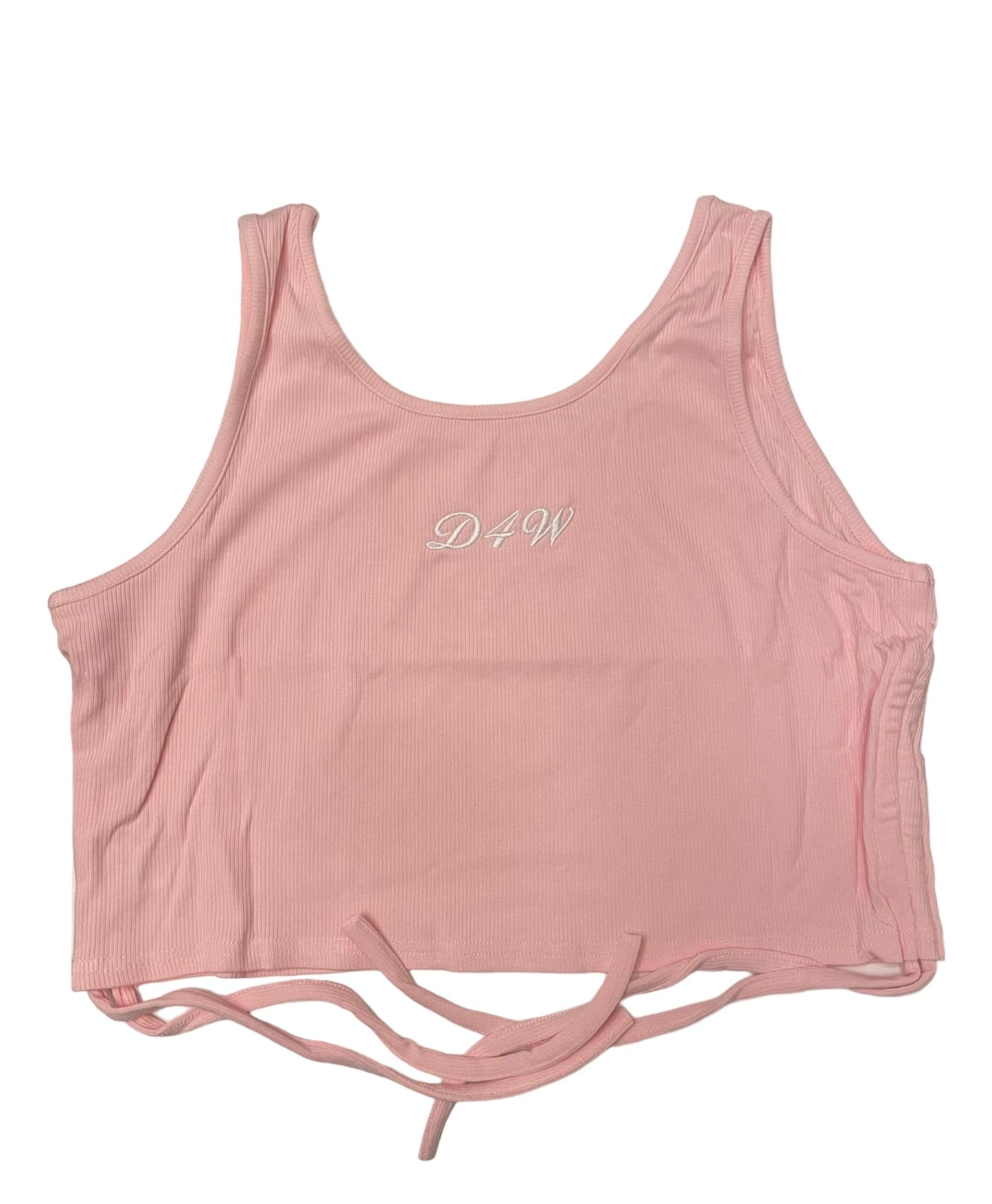 D4W Pink Cropped Tank Top