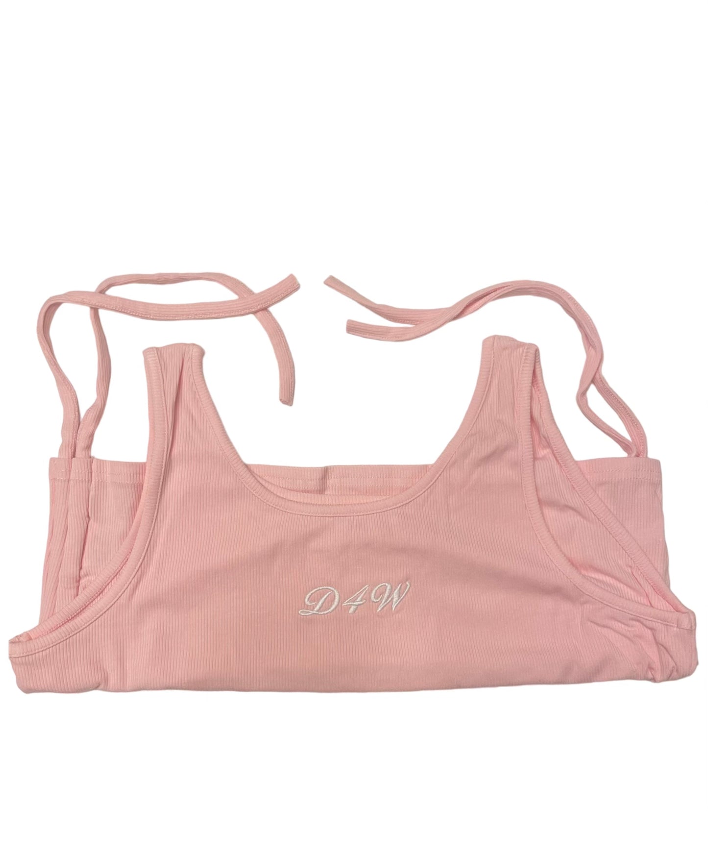 D4W Pink Cropped Tank Top