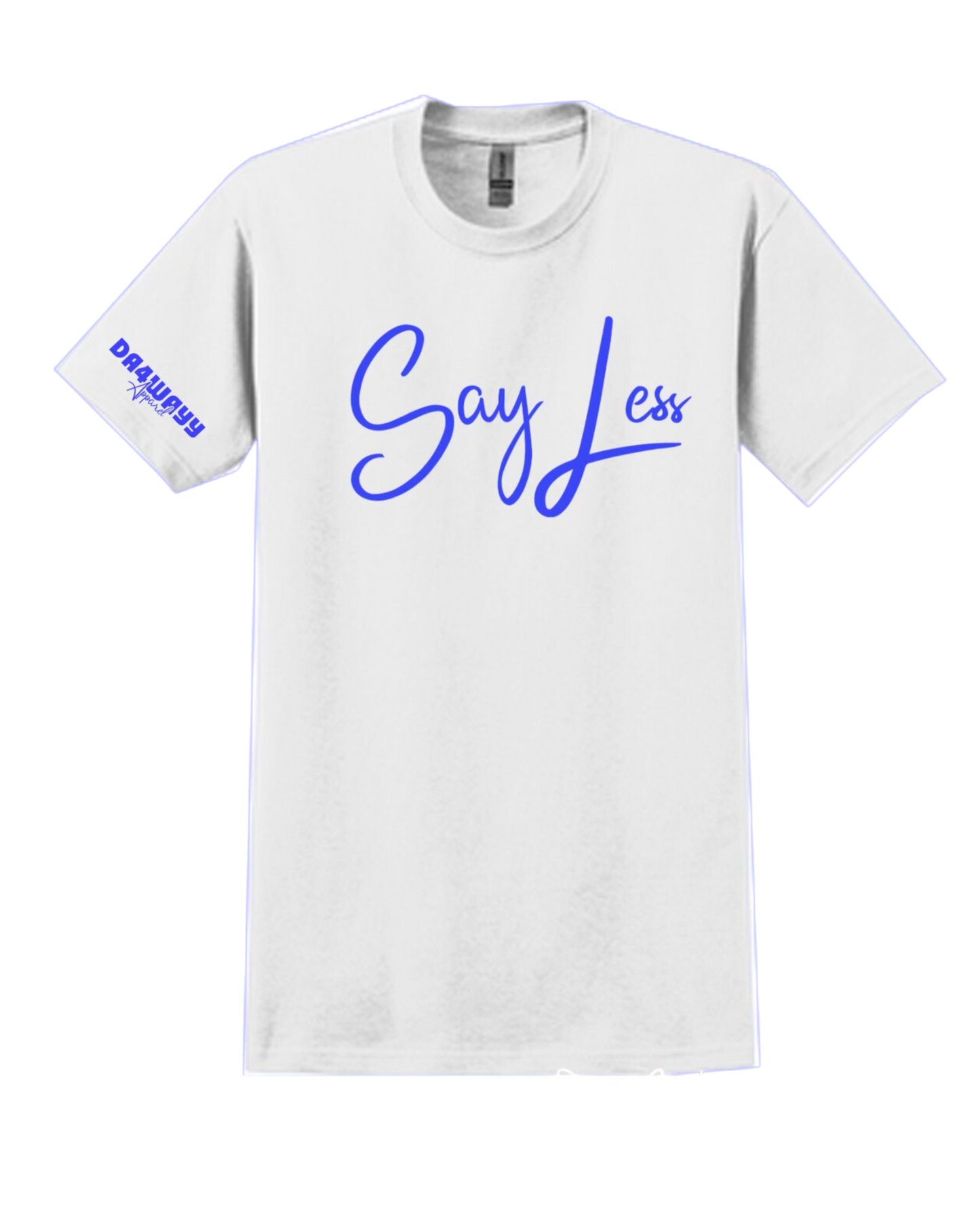 Da4Wayy White & Blue “Say Less” Tee